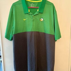 Nike  Oregon Ducks Green and Gray Men's Polo Shirt sz XL